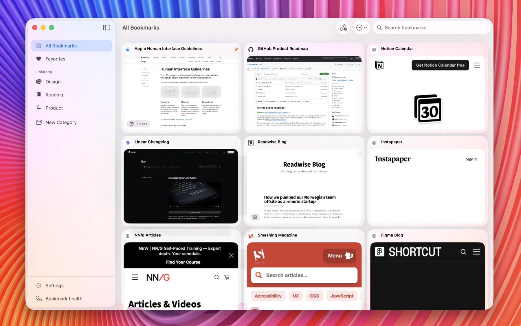 Browse your full library at a glance