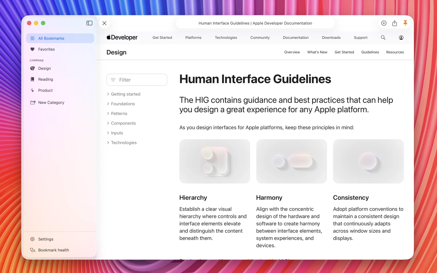 Open links in a native desktop preview