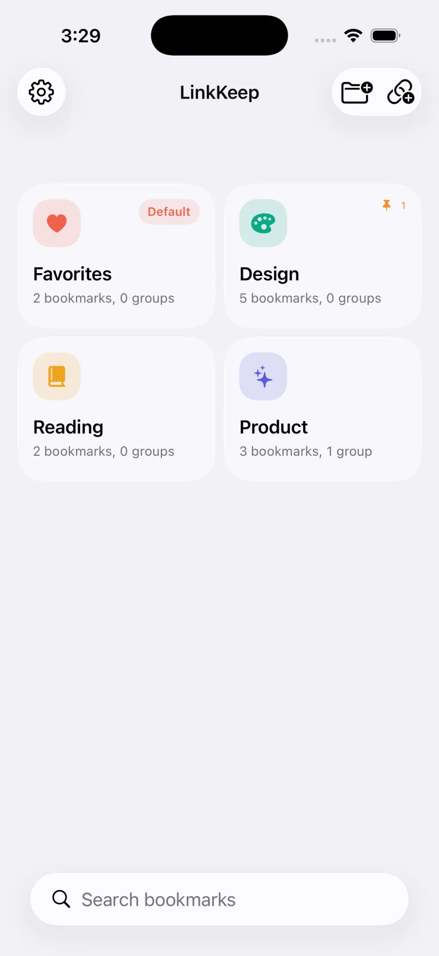 Start from categories at a glance